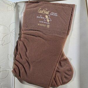 Vintage Carol Brent Agilon Run-Stop 100% Nylon Stockings B M 8.5-9.5 vtg hose
